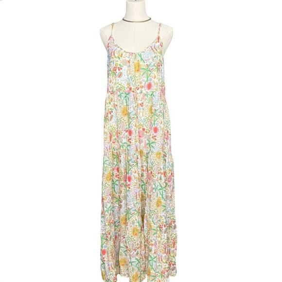 Roller Rabbit Bari Dakota Maxi Dress Linen Tropical Print | Women’s Medium - Picture 2 of 12